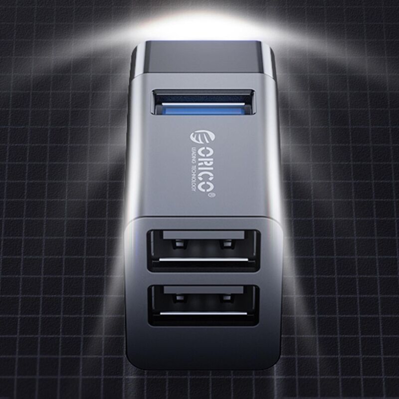 Orico USB-A 3.0 3 Portlu USB-A 3.0 / 2.0 Alüminyum Alaşım Mini Çoklayıcı Gri - 5