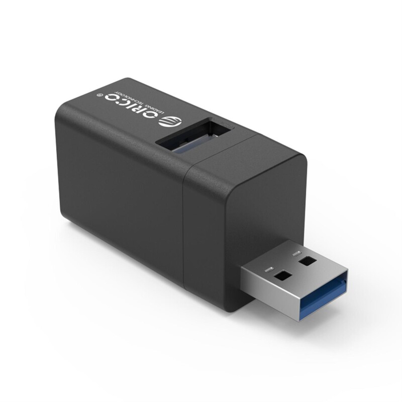 Orico USB-A 3.0 3 Portlu USB-A 3.0 / 2.0 Alüminyum Alaşım Mini Çoklayıcı Siyah - 1