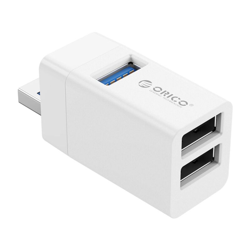 Orico USB-A 3.0 3 Portlu USB-A 3.0 / 2.0 Mini Çoklayıcı Beyaz - 1