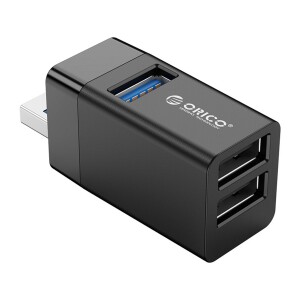 Orico USB-A 3.0 3 Portlu USB-A 3.0 / 2.0 Mini Çoklayıcı Siyah - 1