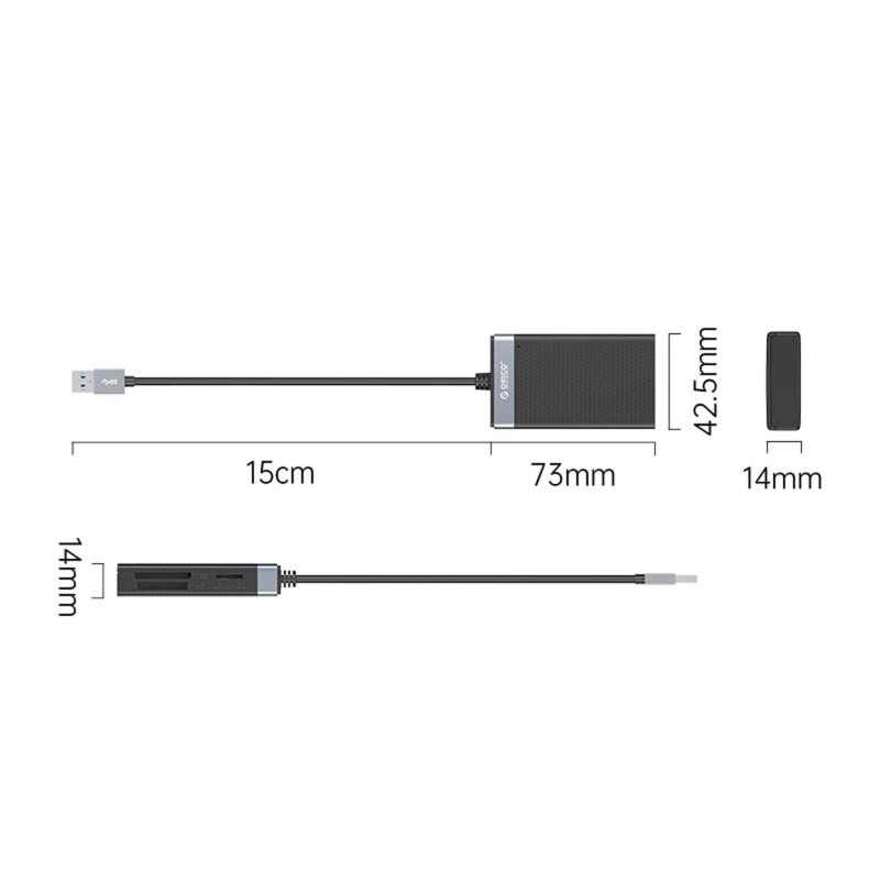 Orico USB-A 3.0 4’ü 1 Arada CF, Micro SD TF, SD, MS Kart Okuyucu Adaptör - 4