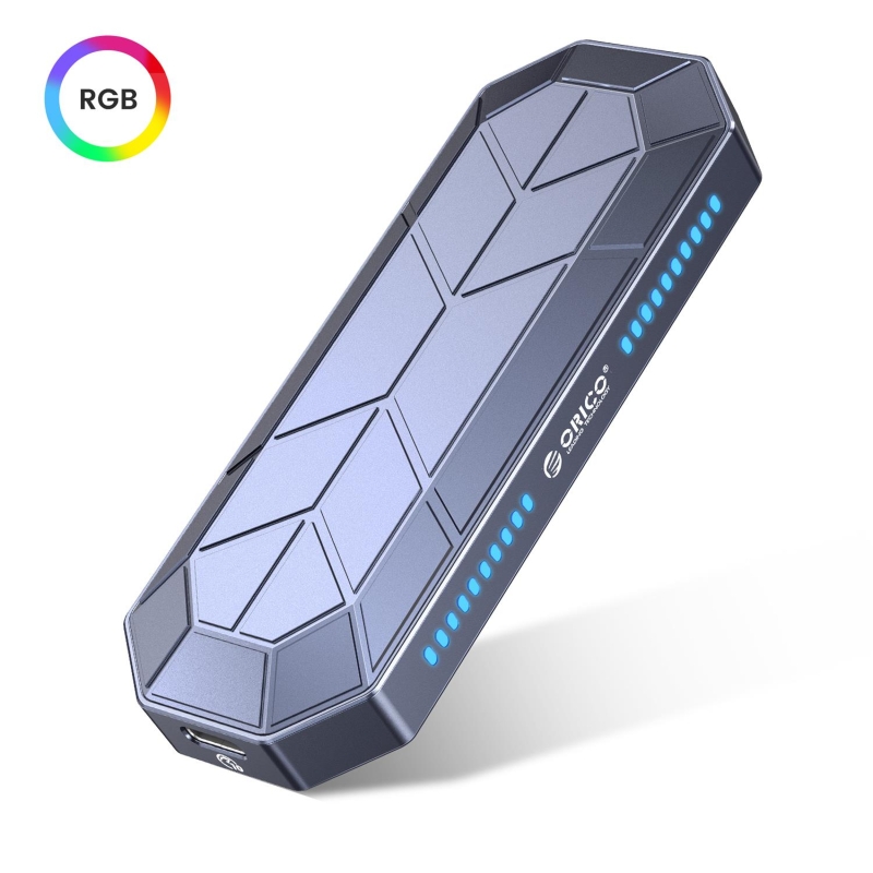 Orico USB3.1 Gen2 10Gbps UASP M.2 NVMe SSD RGB Renkli Disk Kutusu Alüminyum - 1
