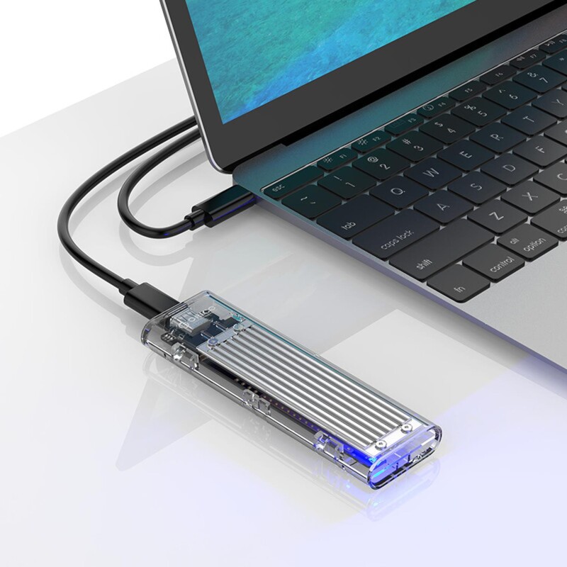 Orico USB3.1 Gen2 Type-C 10Gbps M.2 NVMe SSD Disk Kutusu Gümüş - 5