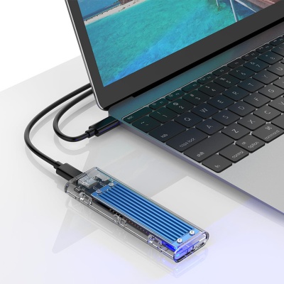 Orico USB3.1 Gen2 Type-C 10Gbps M.2 NVMe SSD Disk Kutusu Mavi - 3