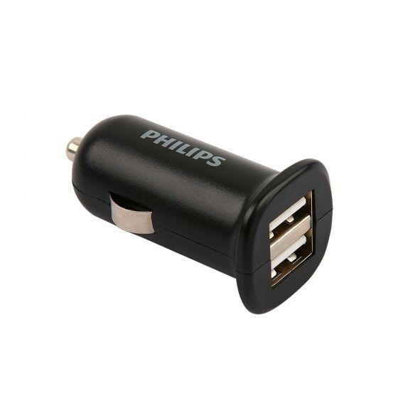 Philips DLP1502NB Çift USB Çıkışlı 12W Universal Araç Şarj Cihazı - 1