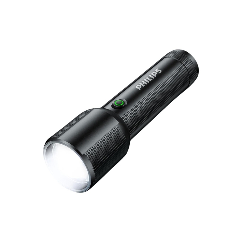 Philips SFL2203 450 Lümen 5W Led El Feneri Teleskopik Zoom Sos Modlu Metal Gövdeli Şarj Edilebilir Uzun Menzilli Flashlight - 1