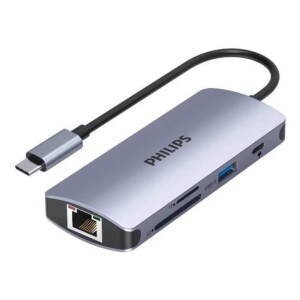 Philips SWR1608S Type-C to HDMI RJ45 Ethernet 3*USB 3.0 PD TF SD Kart Okuyucu Dönüştürücü - 4