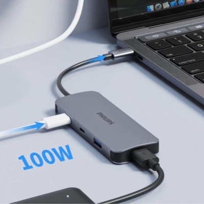 Philips SWR1651A Type-C to 2*USB-A 3.2 ve 2*USB-C PD 100W HUB Çoklayıcı Adaptör - 2