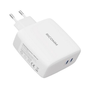 Ricomm 100W GaN 2 Portlu USB-C Şarj Aleti QC5.0 PD Type-C Hızlı Şarj Cihazı + 100W Şarj Kablosu - 3