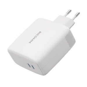 Ricomm 100W GaN 2 Portlu USB-C Şarj Aleti QC5.0 PD Type-C Hızlı Şarj Cihazı + 100W Şarj Kablosu - 5