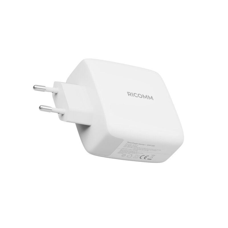 Ricomm 120W GaN 3 Portlu USB-C + USB-A QC3.0 PPS Hızlı Şarj Aleti + Type-C to Type-C 100W Şarj Kablosu - 2