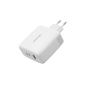 Ricomm 120W GaN 3 Portlu USB-C + USB-A QC3.0 PPS Hızlı Şarj Aleti + Type-C to Type-C 100W Şarj Kablosu - 4