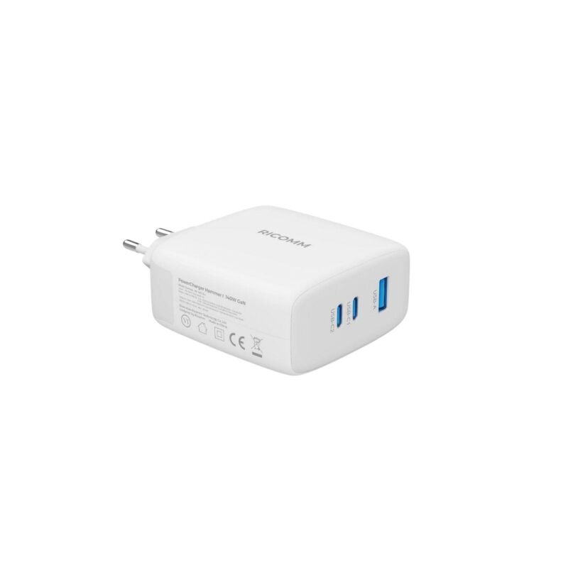 Ricomm 140W GaN 3 Portlu USB-C + USB-A Şarj Aleti QC5.0 PD3.1 Destekli Type-C Hızlı Şarj Cihazı - 2