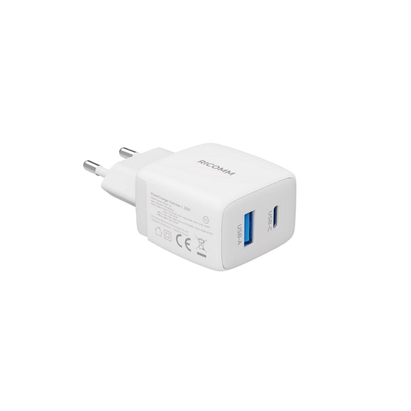 Ricomm 25W GaN USB-C + USB-A Şarj Aleti PPS PD Hızlı Şarj Cihazı + 2 Metre Type-C 60W Şarj Kablosu - 2