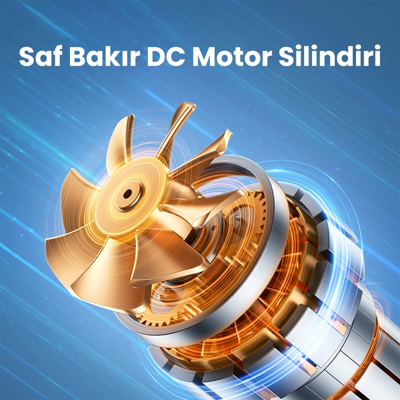 Rocoren 150PSI Dijital Ekranlı Şarjlı Taşınabilir Lastik Şişirme Pompası Araç Motosiklet Bisiklet Top Uyumlu - 2