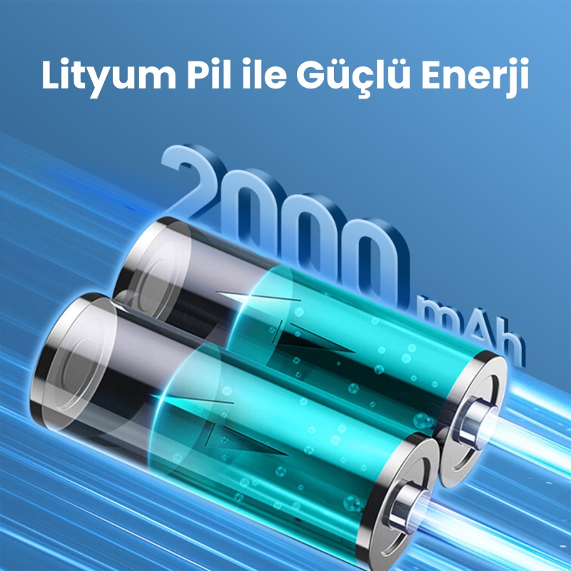 Rocoren 150PSI Dijital Ekranlı Şarjlı Taşınabilir Lastik Şişirme Pompası Araç Motosiklet Bisiklet Top Uyumlu - 3