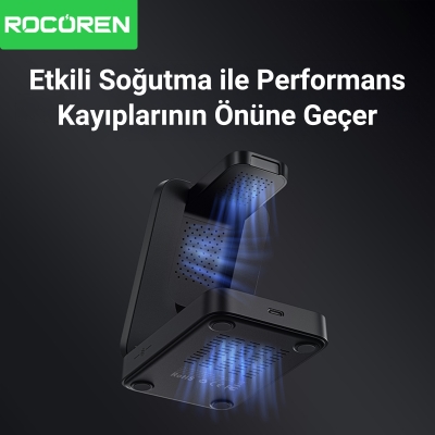 Rocoren 3 ‘ü 1 Arada iPhone Airpods Apple Watch MagSafe Kablosuz Şarj Cihazı Stand - 5