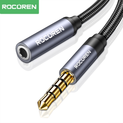 Rocoren 3.5mm Hi-Fi TRRS Jack Aux Ses Uzatma Kablosu 50 CM - 1