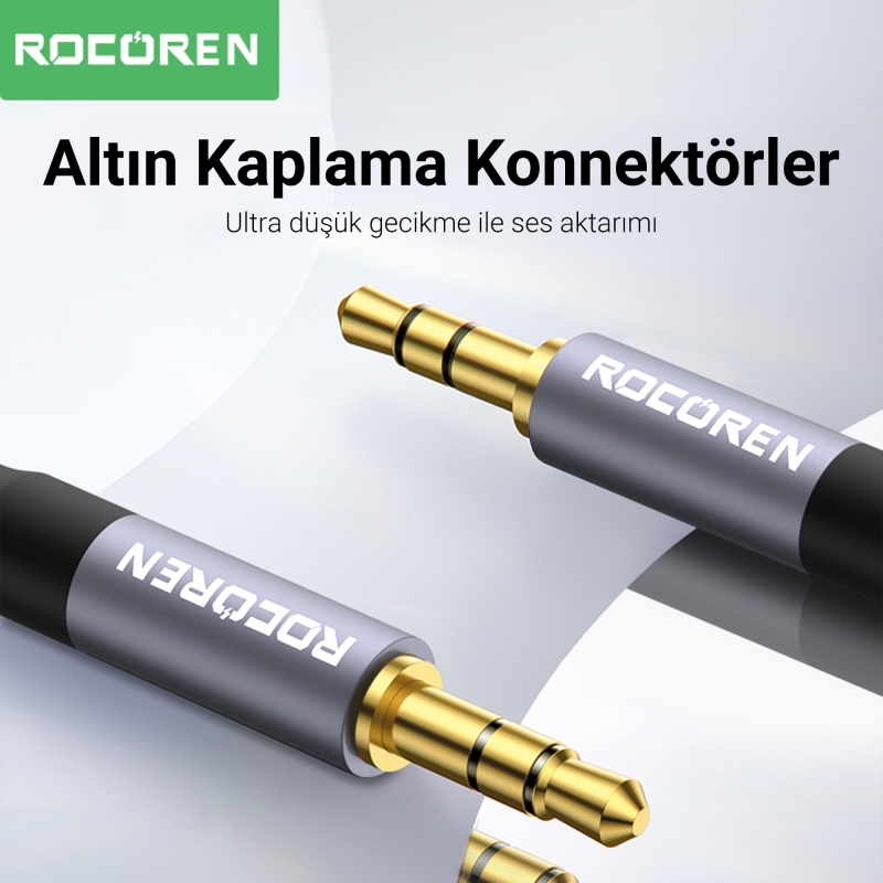 Rocoren 3.5mm Hi-Fi TRS AUX Ses Kablosu 0,5 Metre - 2