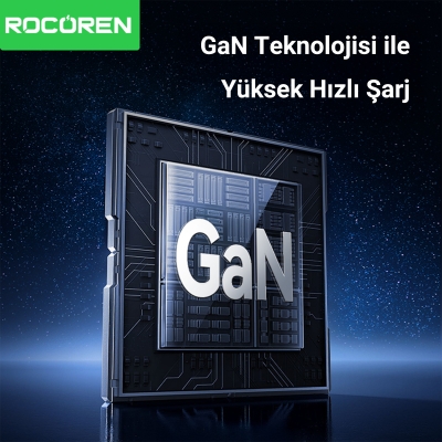 Rocoren 70W Type-C / USB-A GaN PD QC3.0 Notebook Uyumlu Hızlı Şarj Cihazı - 2