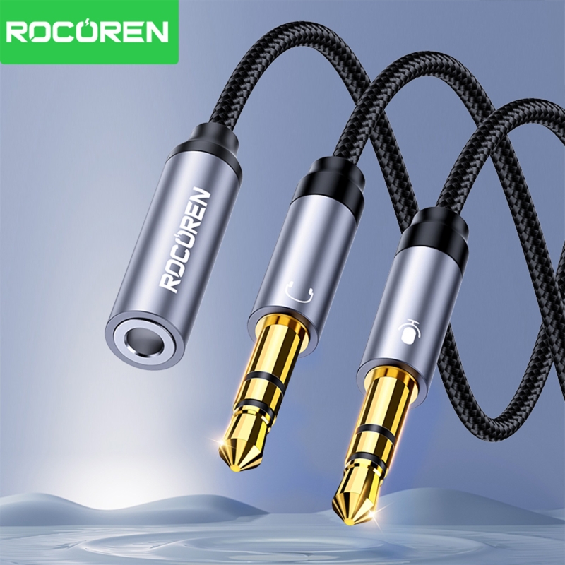 Rocoren Hi-Fi TRRS Mikrofon ve Kulaklık Ayırıcı 3.5mm Y Jack Kablo - 2