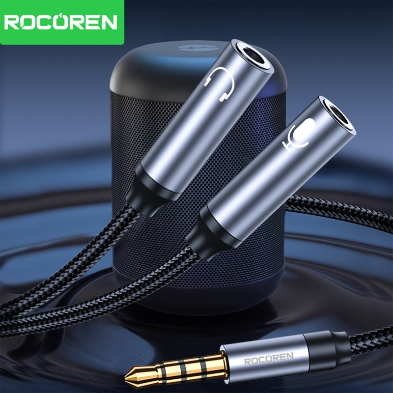 Rocoren Hi-Fi TRRS Mikrofon ve Kulaklık Birleştirici 3.5mm Y Jack Kablo - 6