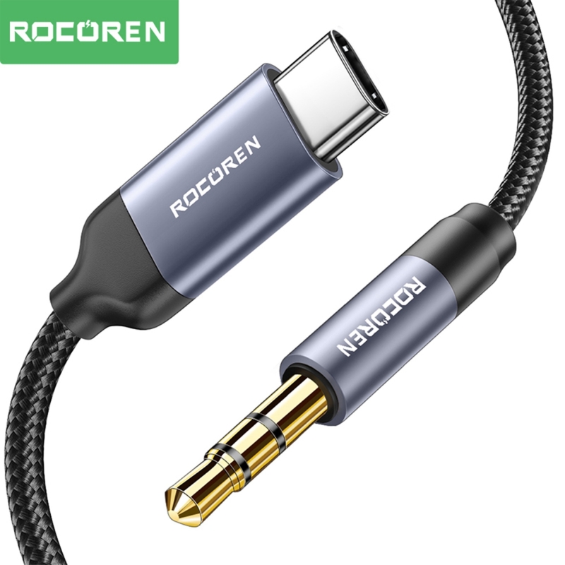 Rocoren Type-C to 3.5mm Jack AUX Hi-Fi DAC Ses Kablosu 2 Metre - 1