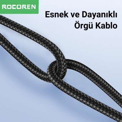 Rocoren Type-C to 3.5mm Jack AUX Hi-Fi DAC Ses Kablosu 2 Metre - 6