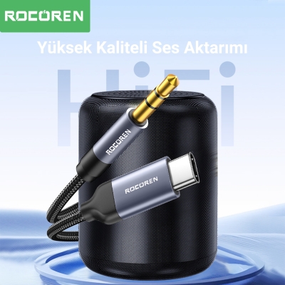 Rocoren Type-C to 3.5mm Jack AUX Hi-Fi Ses Kablosu 0.5 Metre - 2