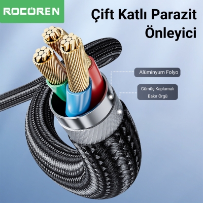 Rocoren Type-C to 3.5mm Jack AUX Hi-Fi Ses Kablosu 0.5 Metre - 4