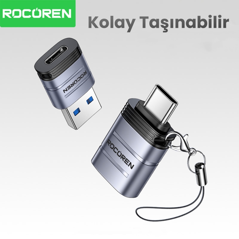 Rocoren Type-C to USB 3.2 5Gbps OTG Çevirici Dönüştürücü Adaptör - 2