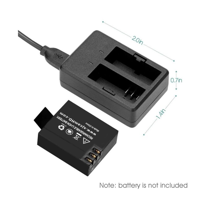 SJCAM SJ4000 SJ5000 İkili Yedek Batarya Şarj İstasyonu - 3