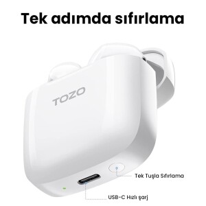 Tozo A3 DSP Gürültü Engelleme Bluetooth 5.3 TWS Kablosuz Kulaklık Beyaz - 5