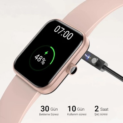 Tozo S2 44mm Su Geçirmez Fitness Oksijen ve Nabız ölçebilen Akıllı Saat Rose Gold - 2