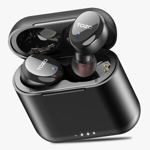 Tozo T6S IPX8 Su Geçirmez ENC Gürültü Engelleme Bluetooth 5.3 TWS Kablosuz Kulaklık Siyah - 1