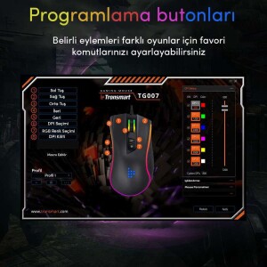 Tronsmart TG007 Makrolu 7200DPI RGB Ledli Gaming Oyuncu Mouse - 4