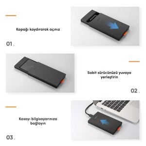 Ugreen 2.5 inch Sata USB 3.0 Hard Disk Kutusu - 3