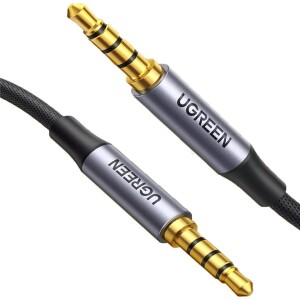 Ugreen 3.5mm Hi-Fi Erkek to Erkek TRRS Aux Ses ve Mikrofon Kablosu 3 Metre - 1