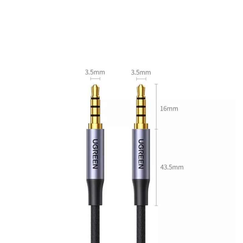 Ugreen 3.5mm Hi-Fi Erkek to Erkek TRRS Aux Ses ve Mikrofon Kablosu 3 Metre - 4