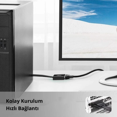 Ugreen DVI Erkek to VGA 24+1 Dişi Dönüştürücü Adaptör - 5