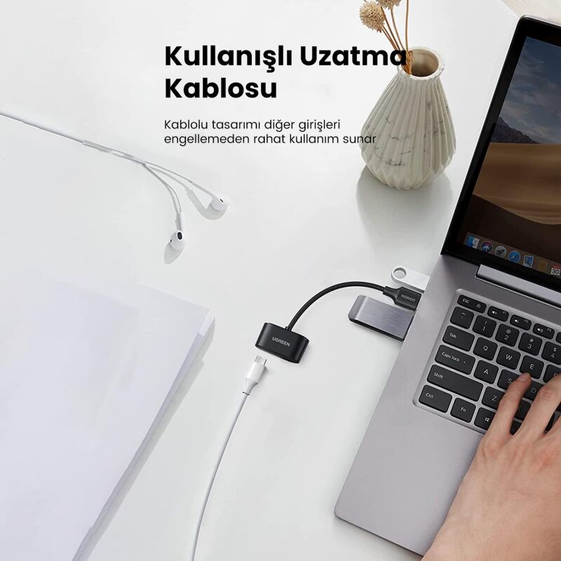 Ugreen Harici USB to Type-C 3.5mm Aux Girişli USB Ses Kartı - 6