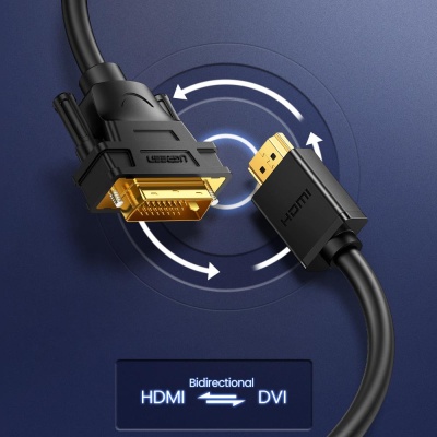 Ugreen HDMI DVI 1080P Çift Yönlü Görüntü Aktarma Kablosu 3 Metre - 3