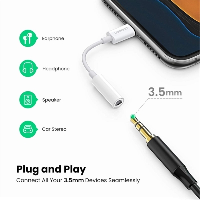 Ugreen iPhone için Lightning to 3.5mm Dönüştürücü Adaptör Kablo - 2