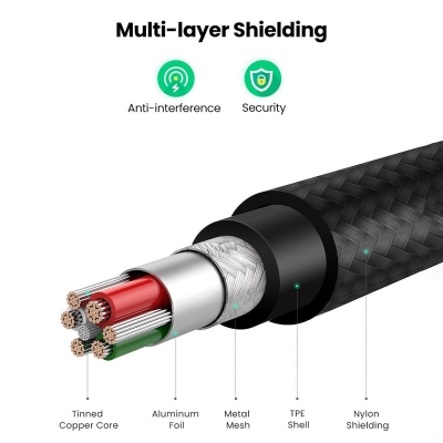 Ugreen Lightning iPhone Örgülü Data ve Şarj Kablosu Beyaz 2 Metre - 4