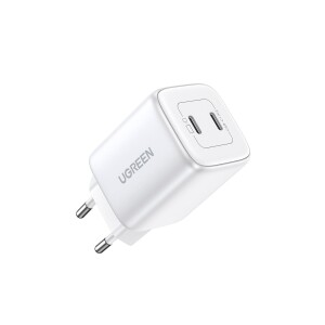 Ugreen Nexode 45W USB Type-C QC 4.0 PD GaN X 2 Portlu Hızlı Şarj Cihazı Beyaz - 3