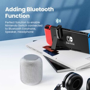 Ugreen Nintendo Switch için Bluetooth 5.0 Verici Ses Adaptörü Siyah - 4