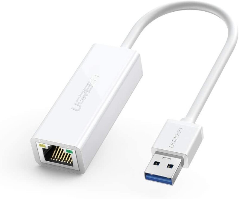 Ugreen USB 3.0 PC Mac Konsol Tv Box Ethernet Adaptörü Beyaz - 1