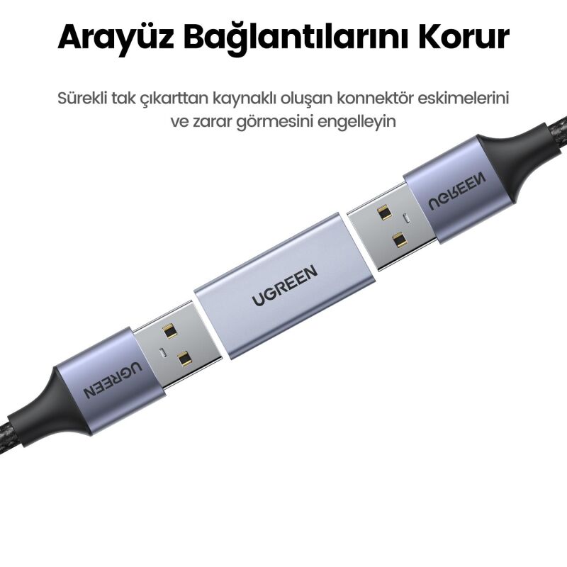 Ugreen USB-A 3.0 Uzatma Birleştirme Adaptörü - 7