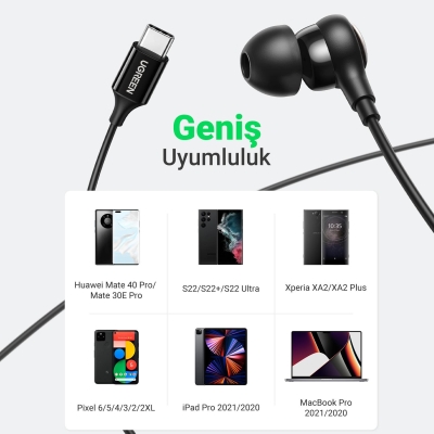 Ugreen USB-C Mikrofonlu Kulakiçi Kablolu Kulaklık - 6