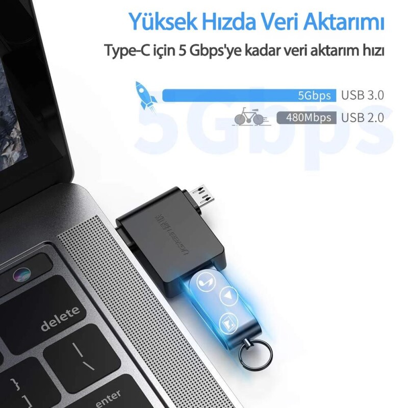 Ugreen USByi Type-C ve Micro USB Çevirici Adaptör - 6